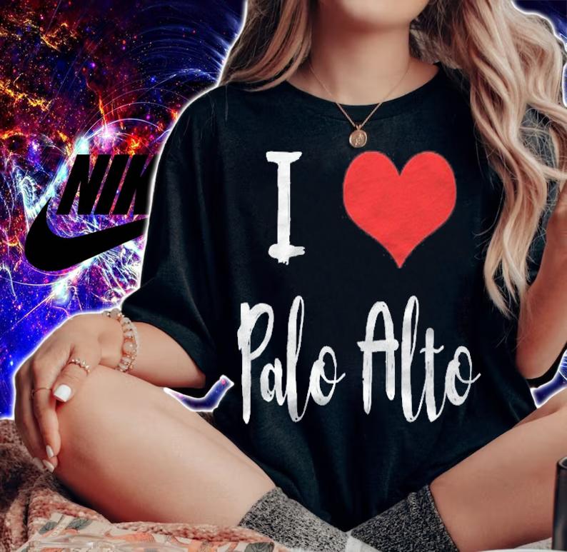 I Love Palo Alto Red Heart Shirt