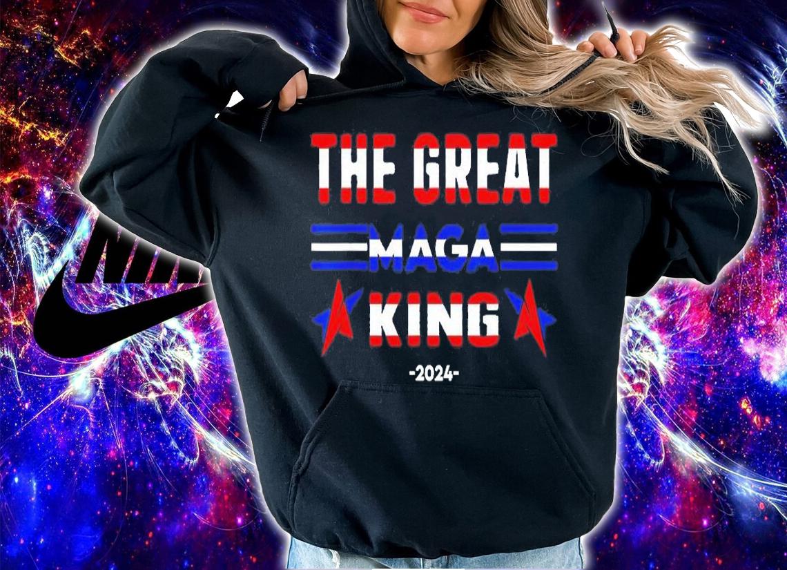 Mega King USA Flag Proud Ultra Maga Trump 2024 T-Shirt hoodie