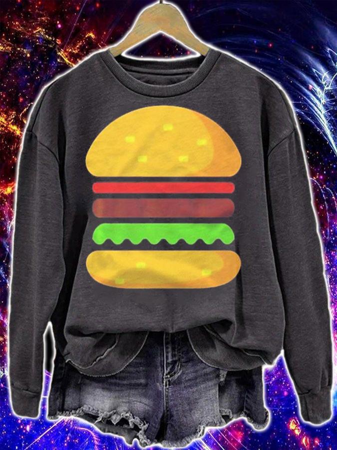 Minimalist Hamburger Premium Hamburger Lover Gift Shirt sweatshirt