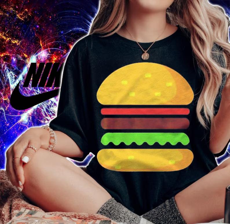 Minimalist Hamburger Premium Hamburger Lover Gift Shirt woman shirt