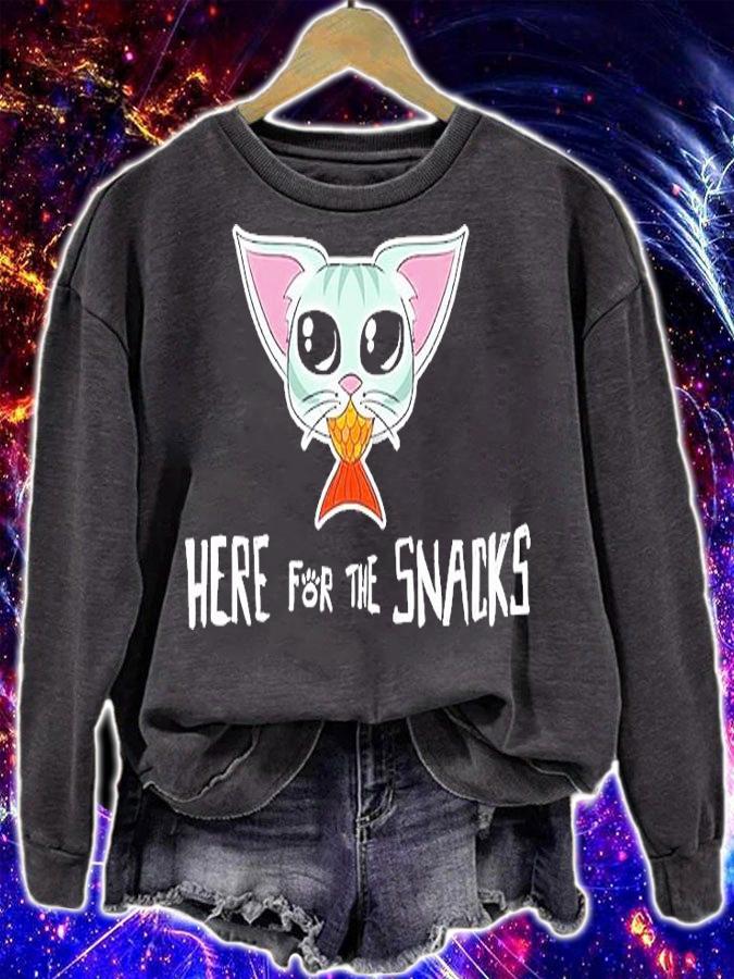 Kitten Snack Time Here For The Snacks T-Shirt sweatshirt