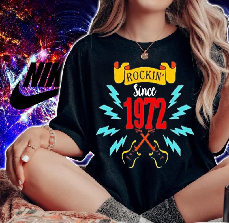 Rocking Since 1972 Retro T-Shirt woman shirt