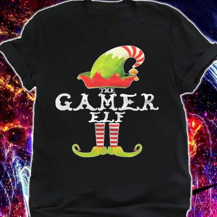 The Gamer Elf Funny Christmas Gift Matching Family Group Shirt