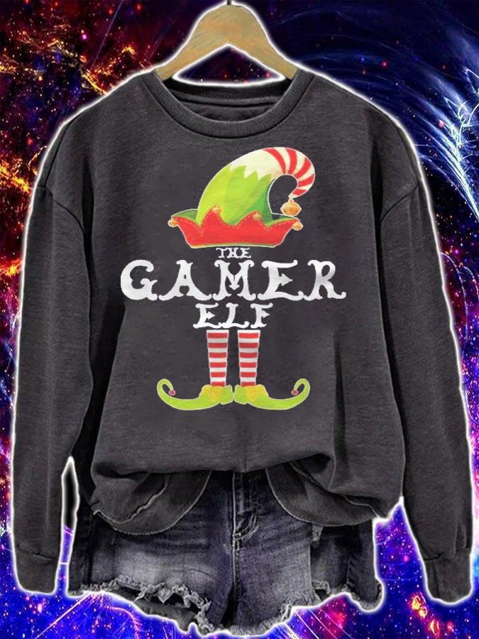 The Gamer Elf Funny Christmas Gift Matching Family Group Shirt