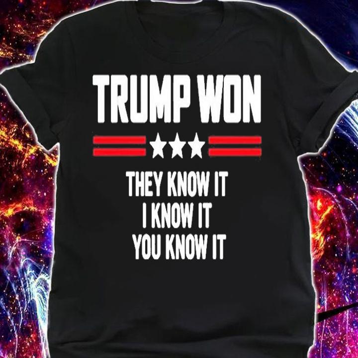 Trump Won They Know It You Know It T-Shirt shirt