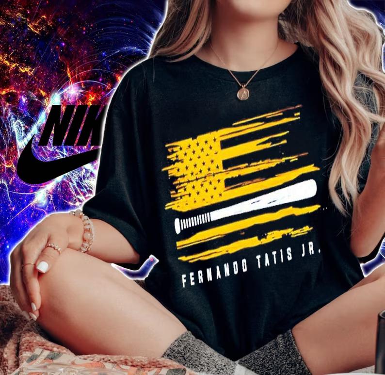 Fernando Tatis Jr. Baseball Flag Graphic Shirt woman shirt