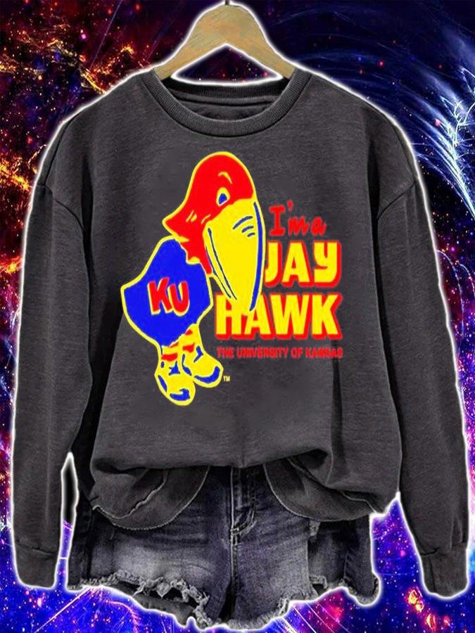 Homefield Retro I Am a Jayhawk The University Of Kamsas T-Shirt sweatshirt