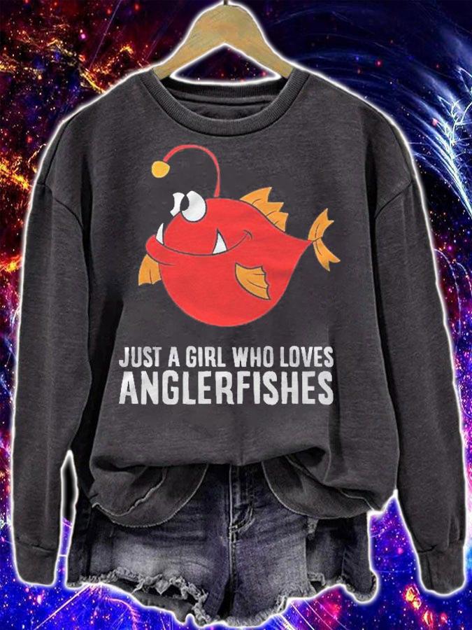 Just A Girl Who Loves Anglerfishes Shirt sweatshirt
