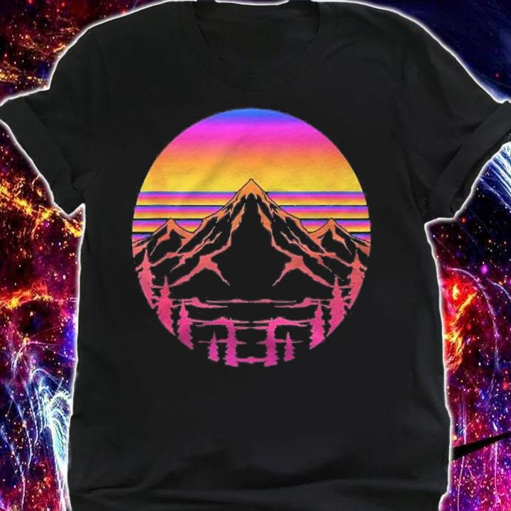 Outdoors Mountains Retro 80S Art 90S Aesthetic Vaporwave Shirt shirt