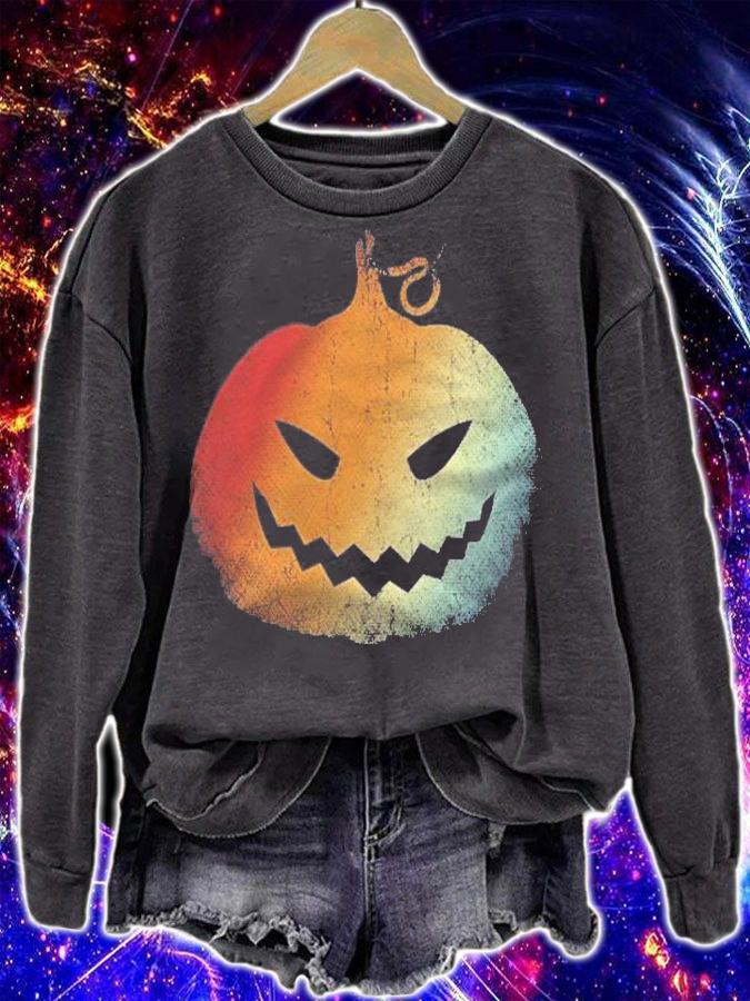 Retro Pumpkin Halloween Party Gift Shirt sweatshirt