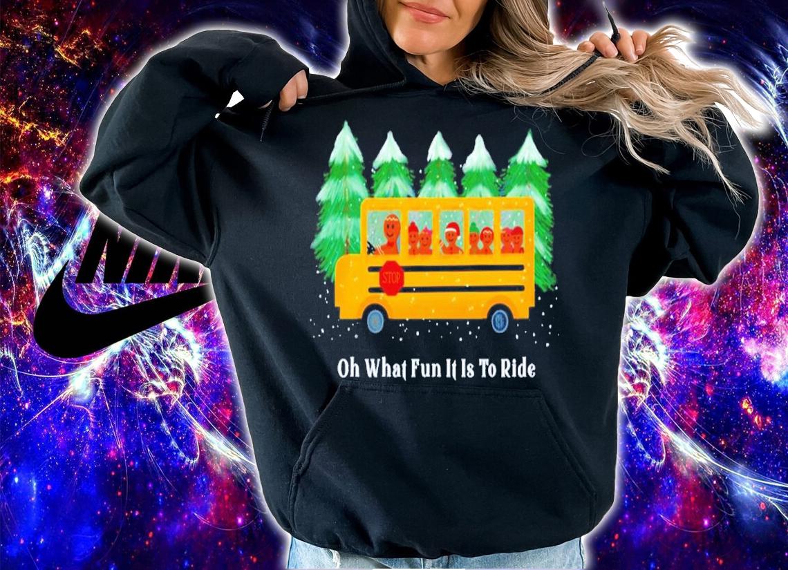 School Bus Driver Teacher Christmas Winter Gingerbread Shirt hoodie