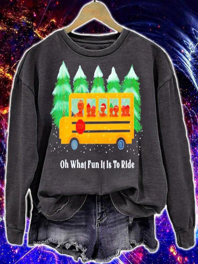 School Bus Driver Teacher Christmas Winter Gingerbread Shirt sweatshirt