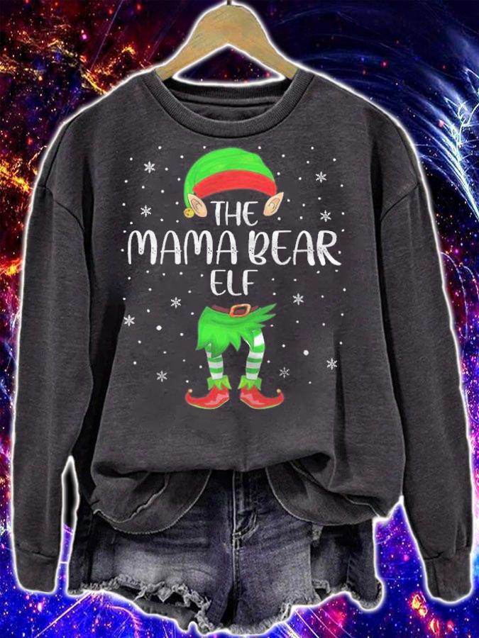 The Mama Bear Elf Xmas shirt sweatshirt