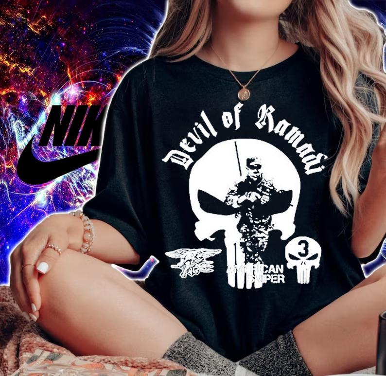 Chris Kyle Devil Of Ramadi American Sniper T-Shirt woman shirt