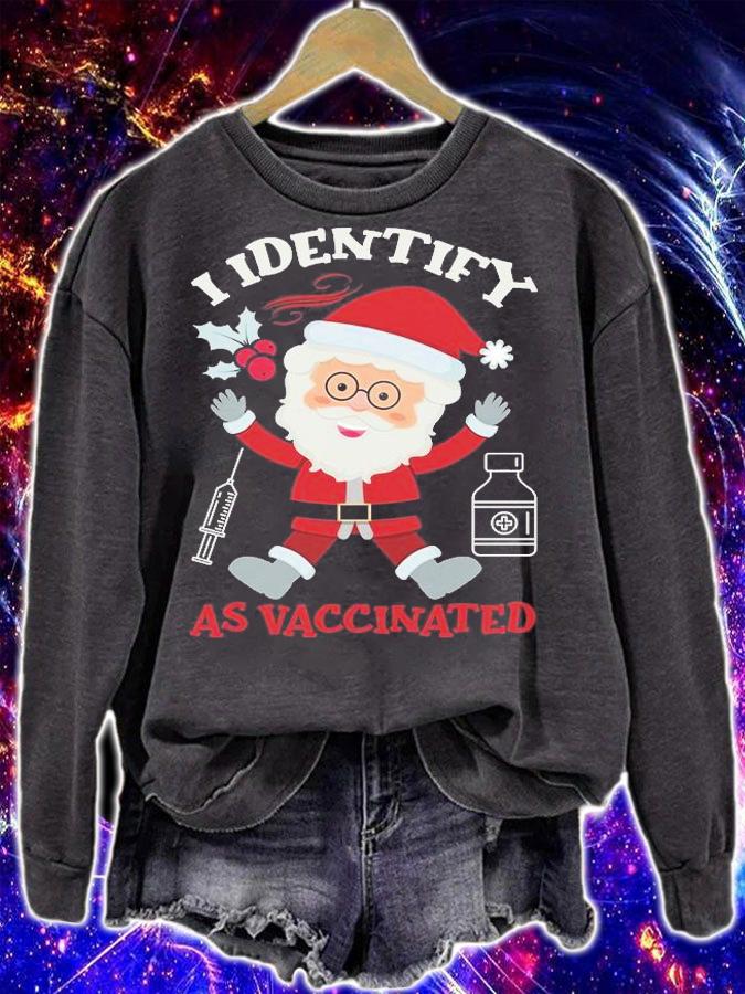 Christmas Anti Mandate I Identify As Vaccinated T-Shirt sweatshirt