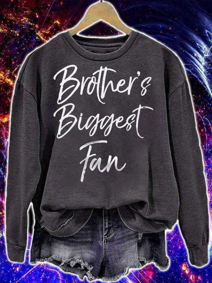 Cute Soccer Sister Gift Sibling Brothers Biggest Fan Premium T-shirt