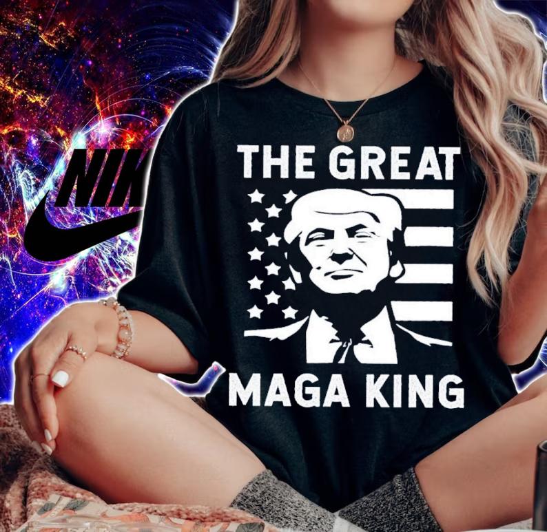 Donald Trump The Great Maga King USA Flag Shirt woman shirt