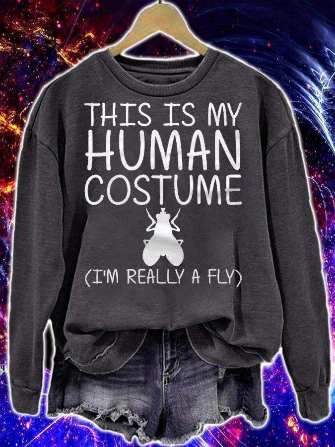 Fly Easy Halloween Human Costume Housefly Insect Diy Gift Shirt sweatshirt