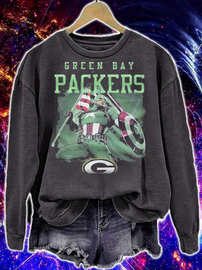 Green Bay Packers Chris Evans Captain America T-shirt sweatshirt