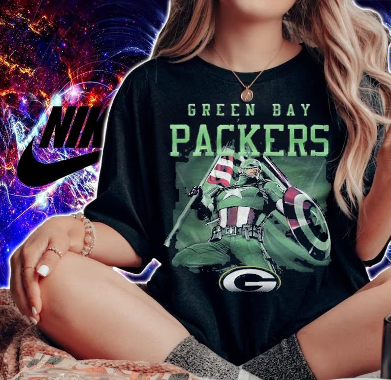 Green Bay Packers Chris Evans Captain America T-shirt woman shirt