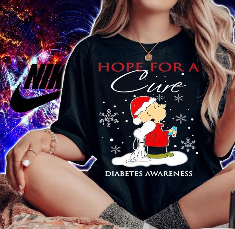 Hope For A Cure Diabetes Awareness Christmas shirt woman shirt