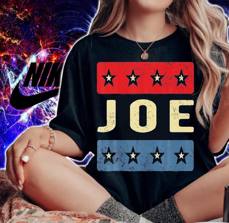 Joe Biden For President 2020 USA Flag Vintage T-Shirt woman shirt