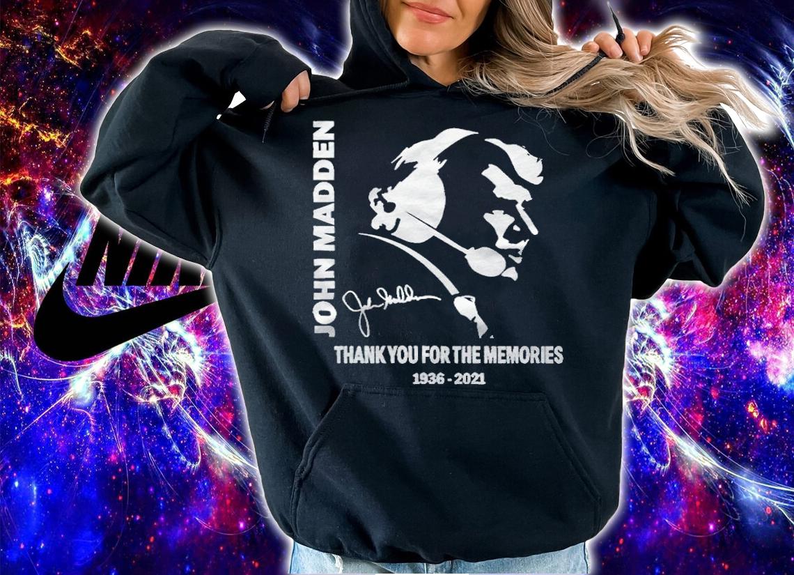 John Madden thank you for the memories 1936-2021 signature T-shirt