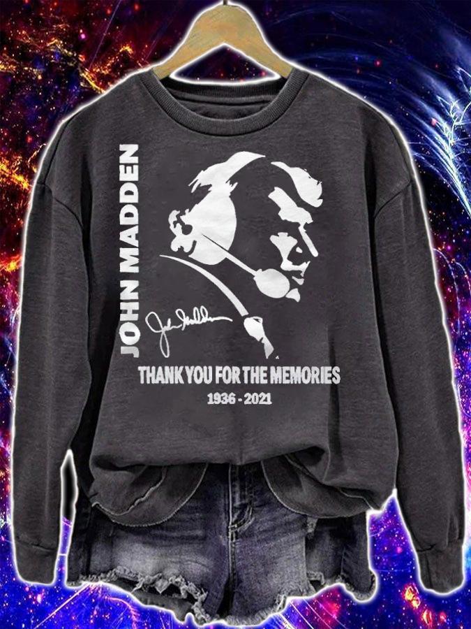 John Madden thank you for the memories 1936-2021 signature T-shirt