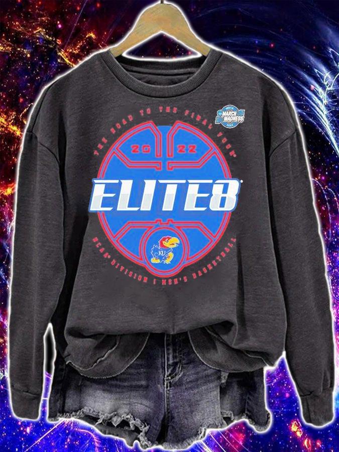 Kansas Jayhawks 2022 NCAA Men's Basketball Tournament March Madness Elite Eight T-Shirt sweatshirt