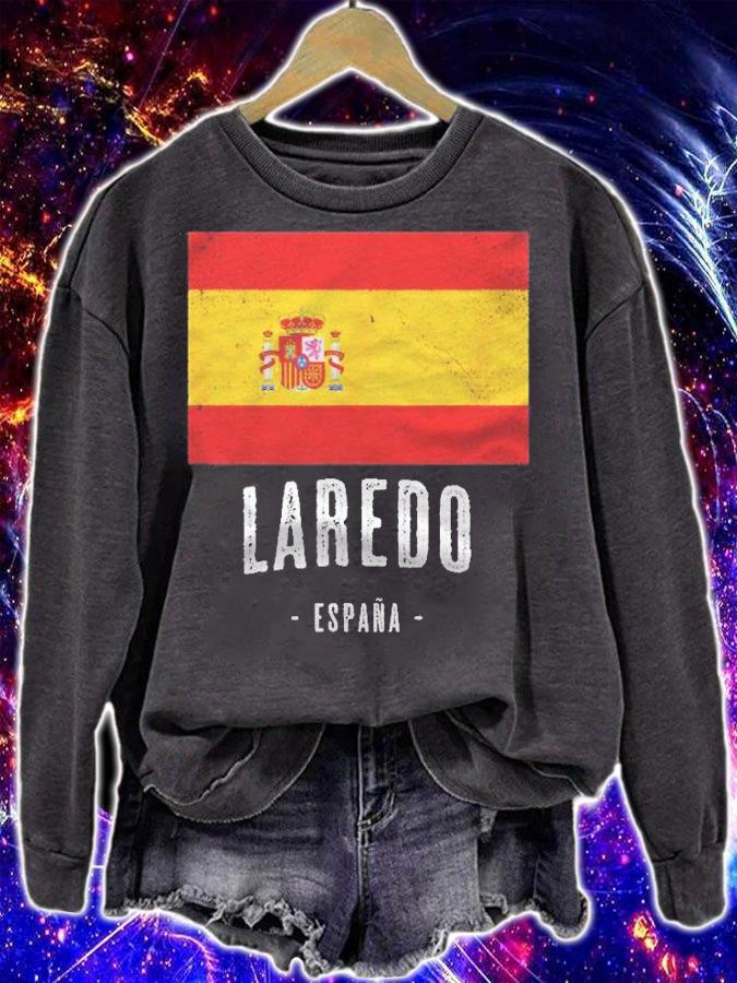 Laredo Spain Es Flag City Bandera Ropa Shirt sweatshirt
