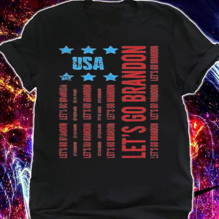 Let's Go Brandon Usa Flag, Brandon Anti Biden Gift T-Shirt