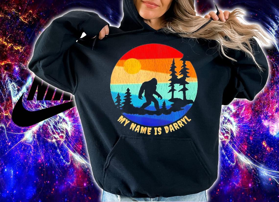 My Name Is Darryl Distressed Vintage Bigfoot T-Shirt hoodie