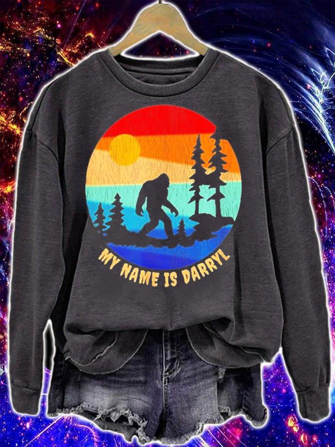 My Name Is Darryl Distressed Vintage Bigfoot T-Shirt sweatshirt