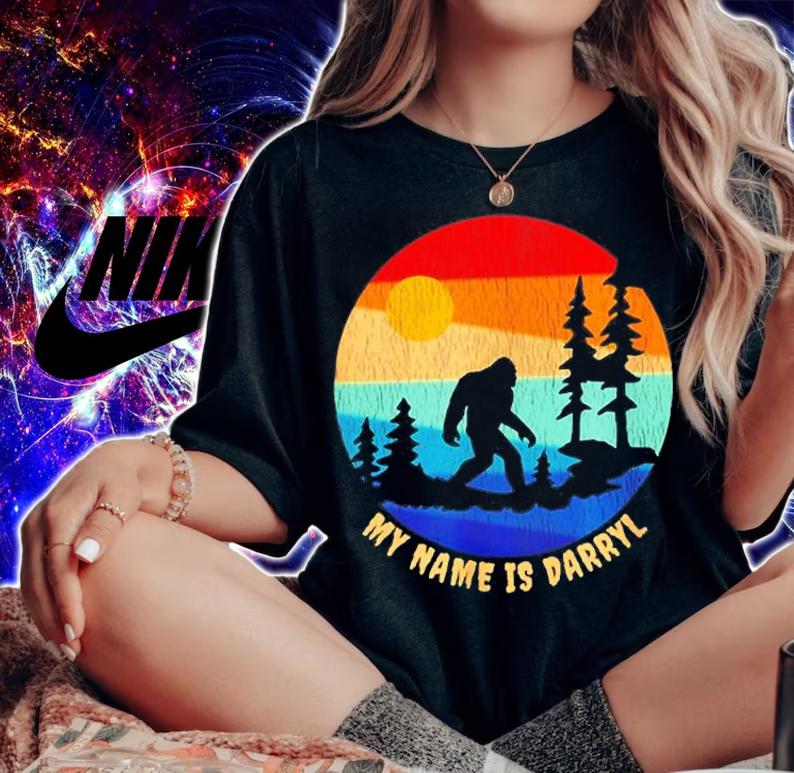 My Name Is Darryl Distressed Vintage Bigfoot T-Shirt woman shirt