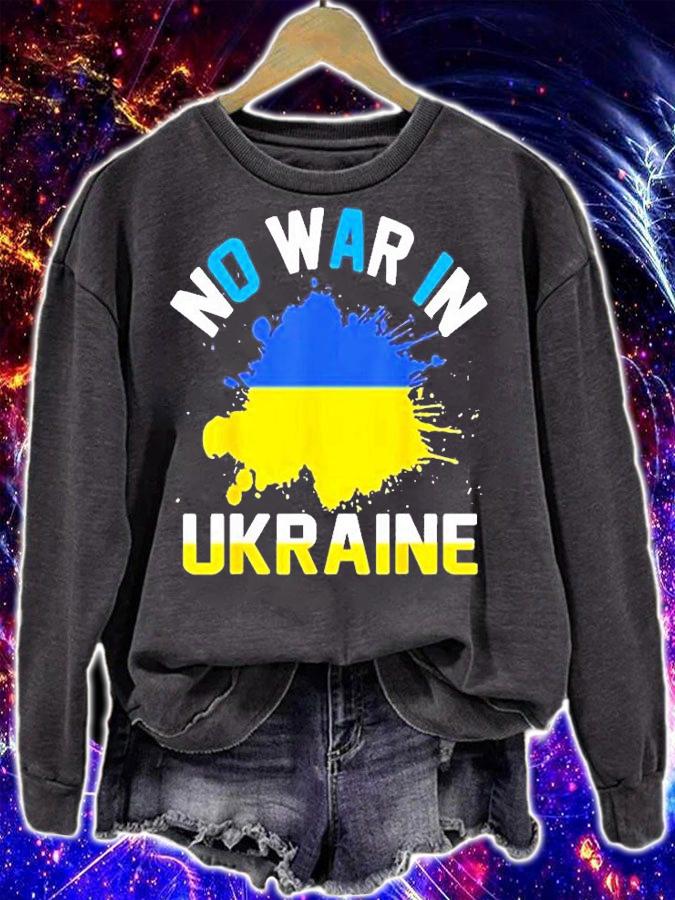 No War In Ukraine We Stand With Ukraine Ukrainian Flag Ukraine Strong T-Shirt sweatshirt