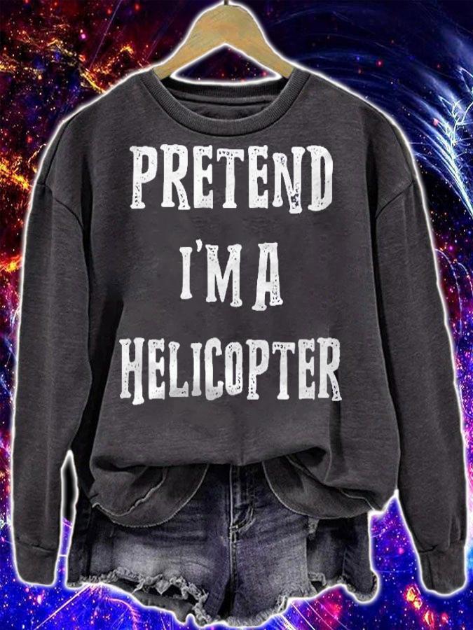 Pretend Im A Helicopter Halloween Costume Couples Matching Shirt sweatshirt
