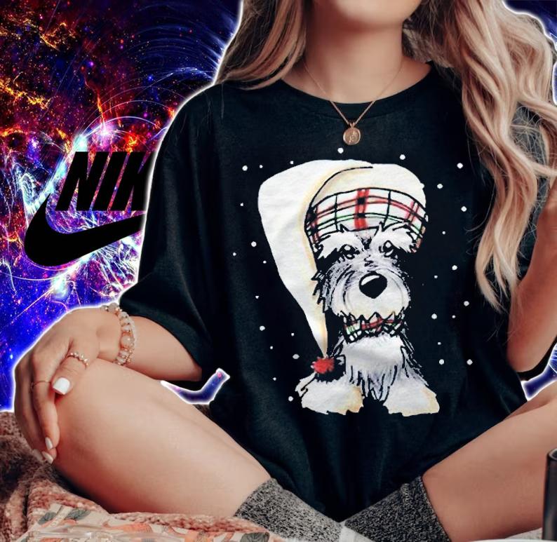 Schnauzer Christmas funny T-shirt woman shirt