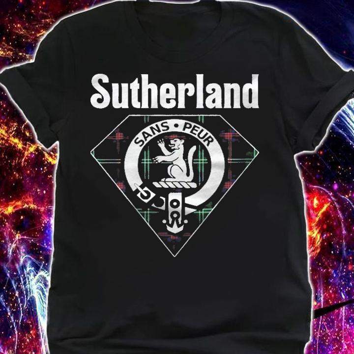 Sutherland Clan Scottish Name Coat Of Arms Tartan Shirt shirt