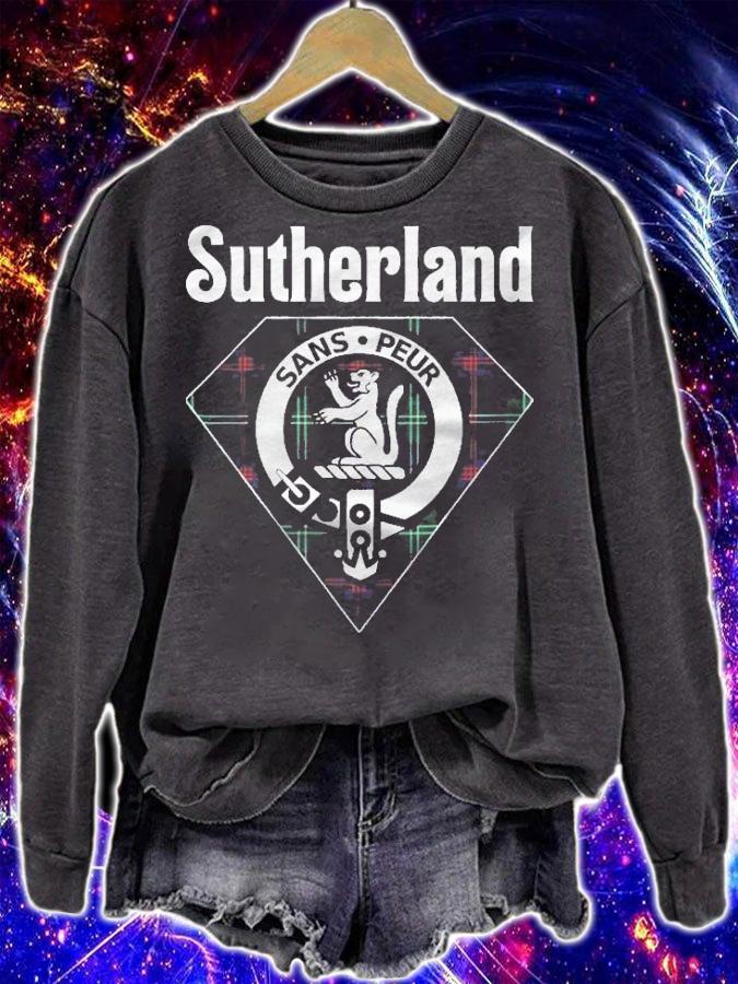 Sutherland Clan Scottish Name Coat Of Arms Tartan Shirt sweatshirt