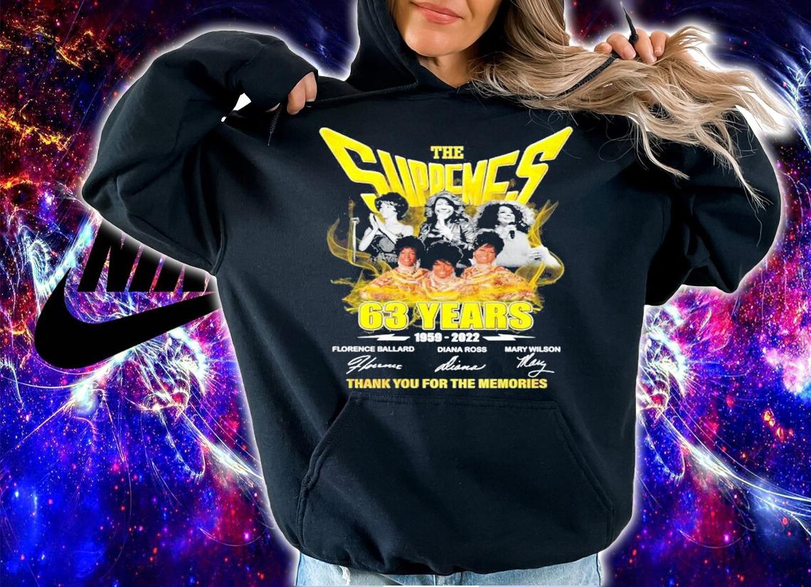 The Supremes 63 Years 1959-2022 Thank You For The Memories Signatures t-shirt hoodie