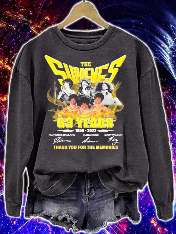 The Supremes 63 Years 1959-2022 Thank You For The Memories Signatures t-shirt sweatshirt