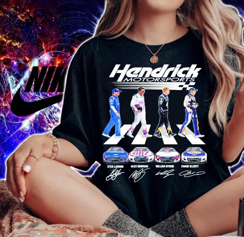Hendrick Motorsports Abbey Road Signatures The Beatles t-shirt woman shirt