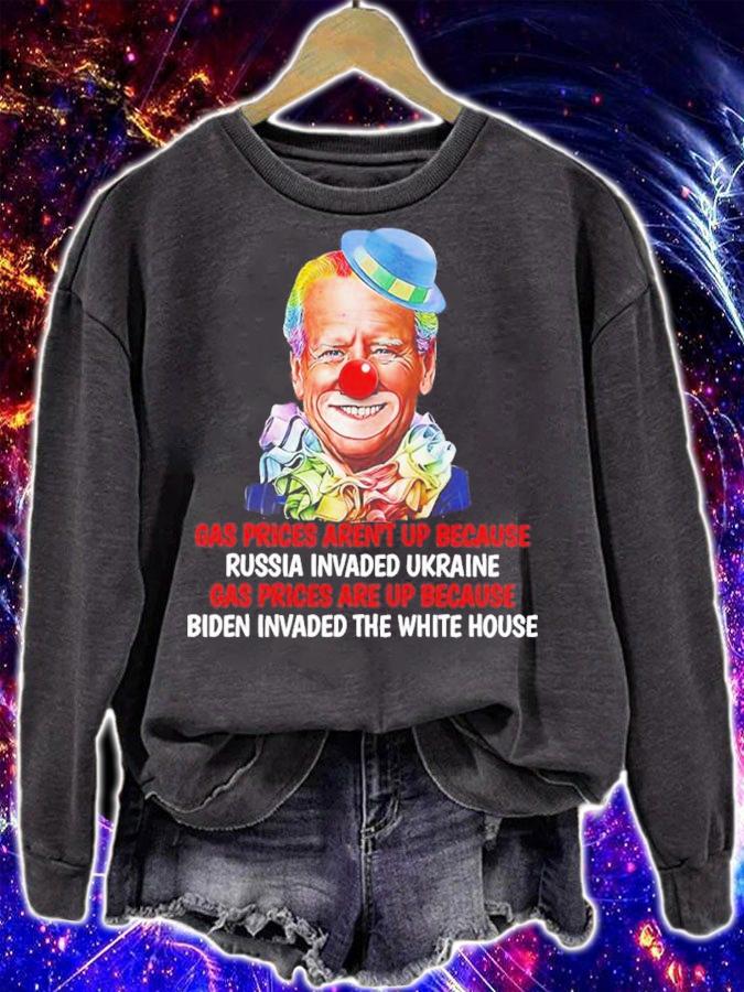 Joe Biden Clown Gas Prices Aren't Up Because Russia Invaded Ukraine Shirt