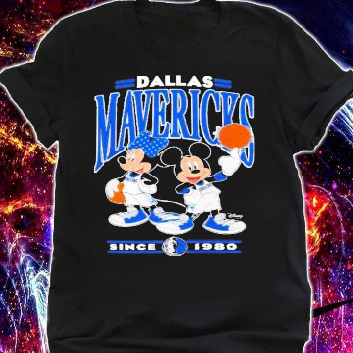 Junk Food Men's Dallas Mavericks Disney Vintage Minnie And Mickey Shirt shirt