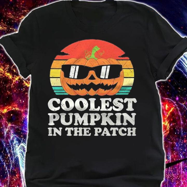 Kids Coolest Pumpkin In The Patch Toddler Boys Halloween Vintage Shirt shirt