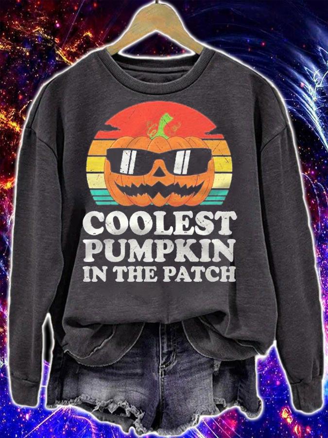 Kids Coolest Pumpkin In The Patch Toddler Boys Halloween Vintage Shirt sweatshirt