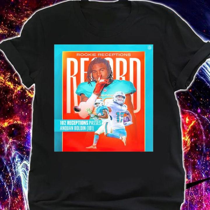 Miami Dolphins Rookie Receptions 102 Receptions Passes Anquan Boldin shirt shirt