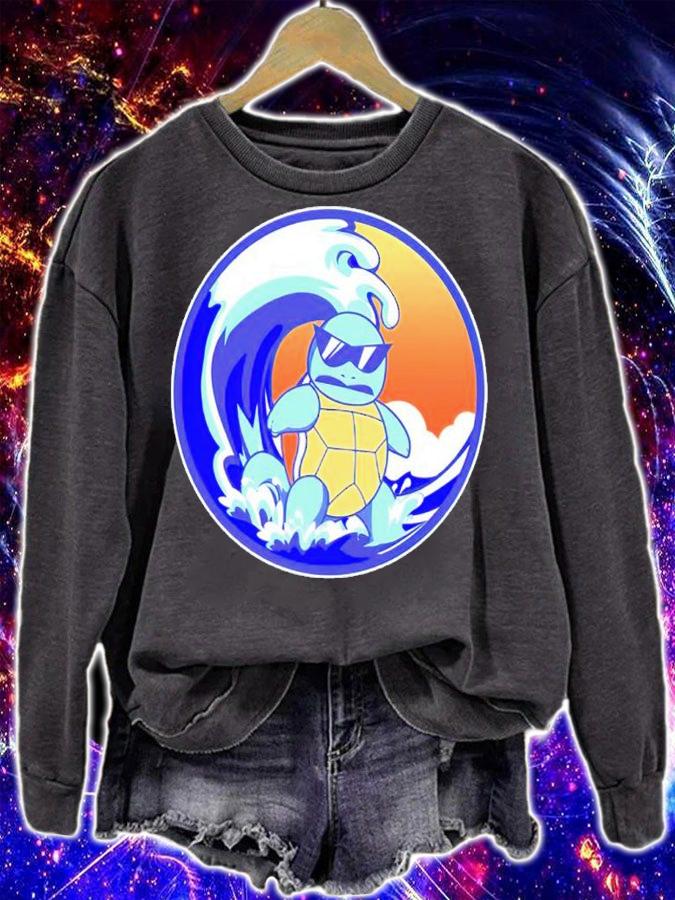 Pokemon Squirtle Wave Shirt sweatshirt
