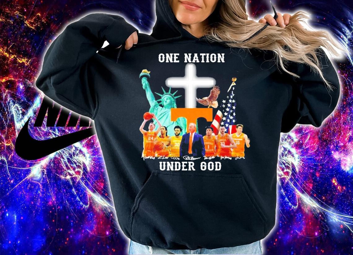 Tennessee Volunteers One Nation Under God Signatures Shirt hoodie
