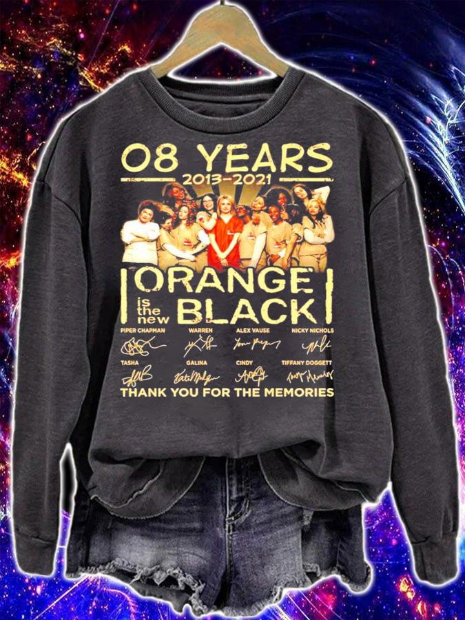 08 years 2013 2021 Orange is the new black signatures t-shirt